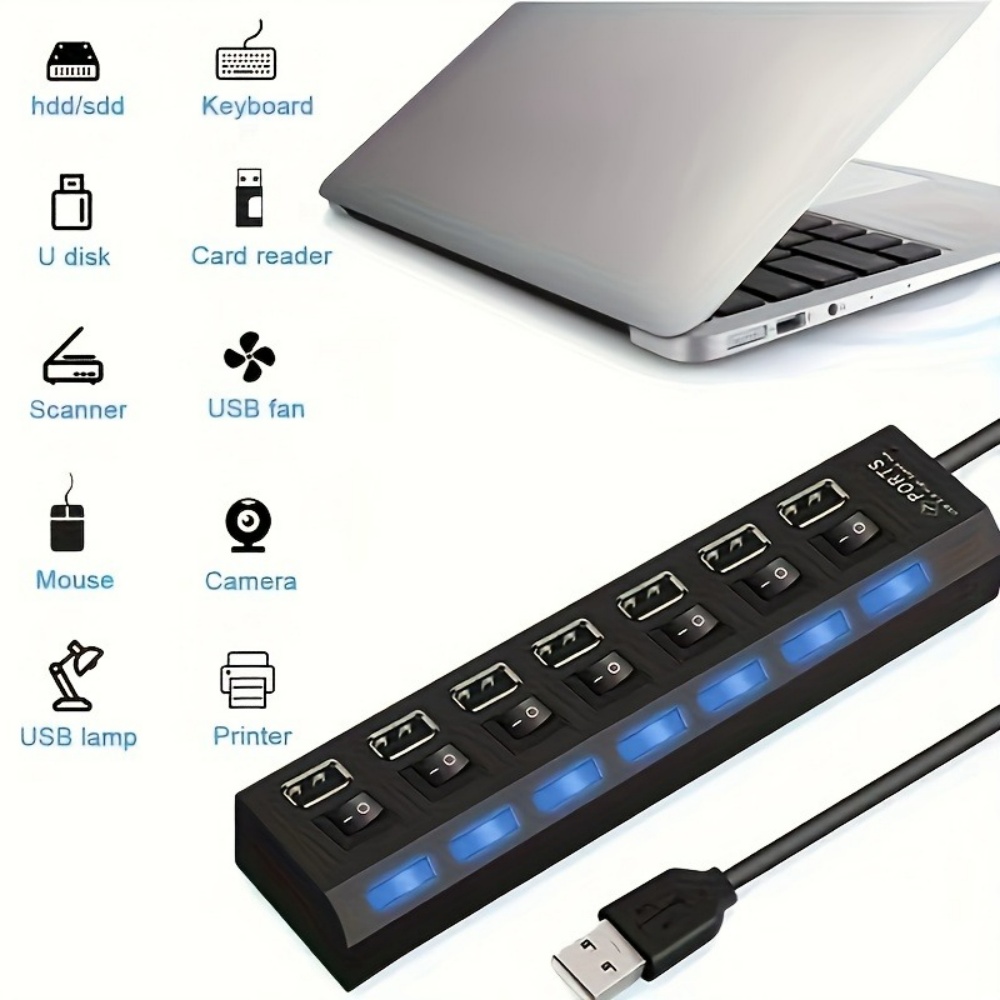 Laptop Accessories Hub - USB 3.0 Hub 4 7 Port