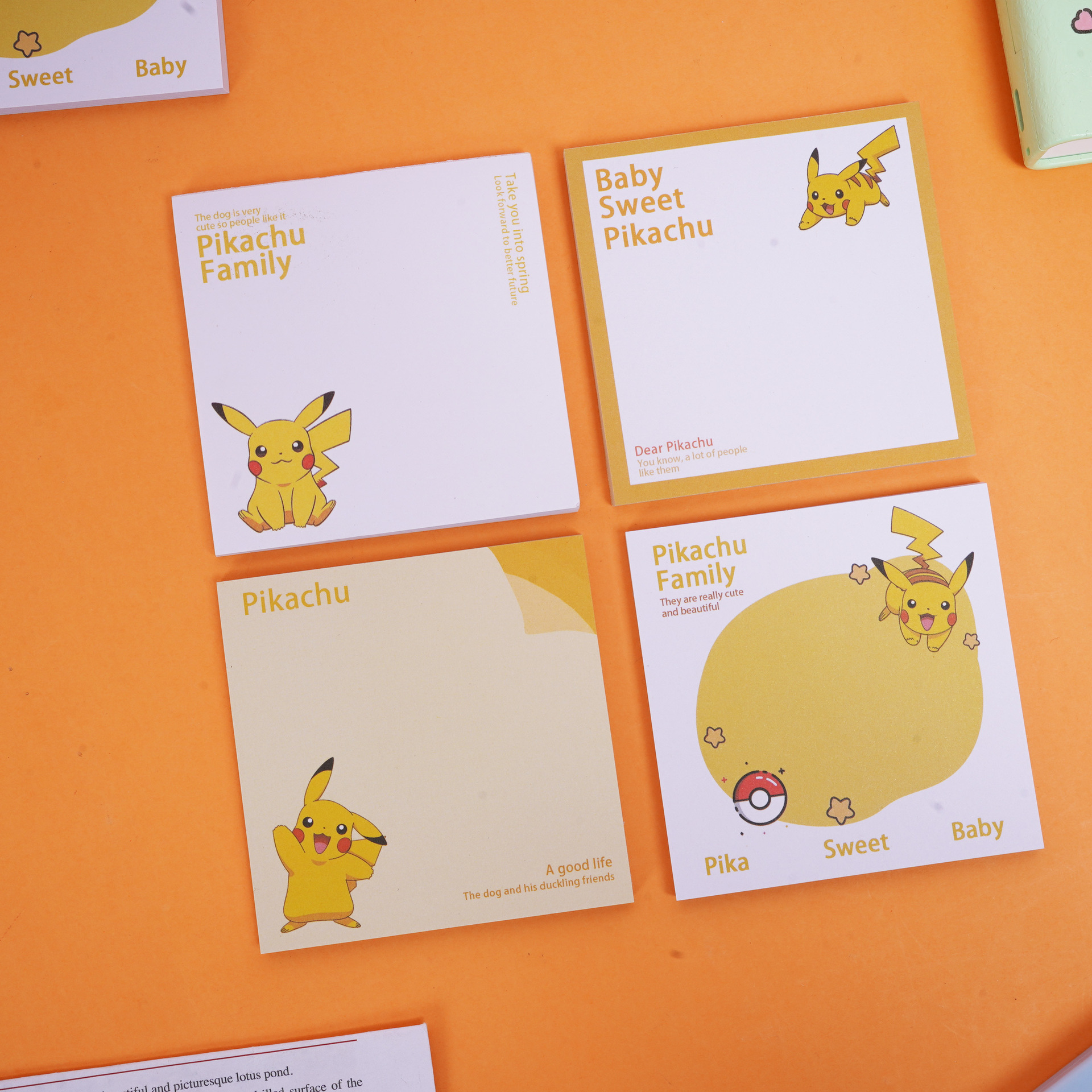 Laptop Accessories Kit - Cute Pikachu Ins Simple Sticky Notes