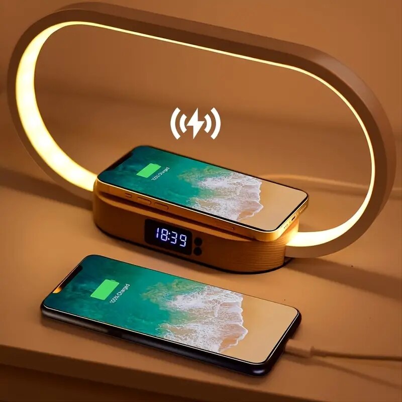 Usb C Docking Hub - Multifunction Wireless Charger Pad Stand Clock
