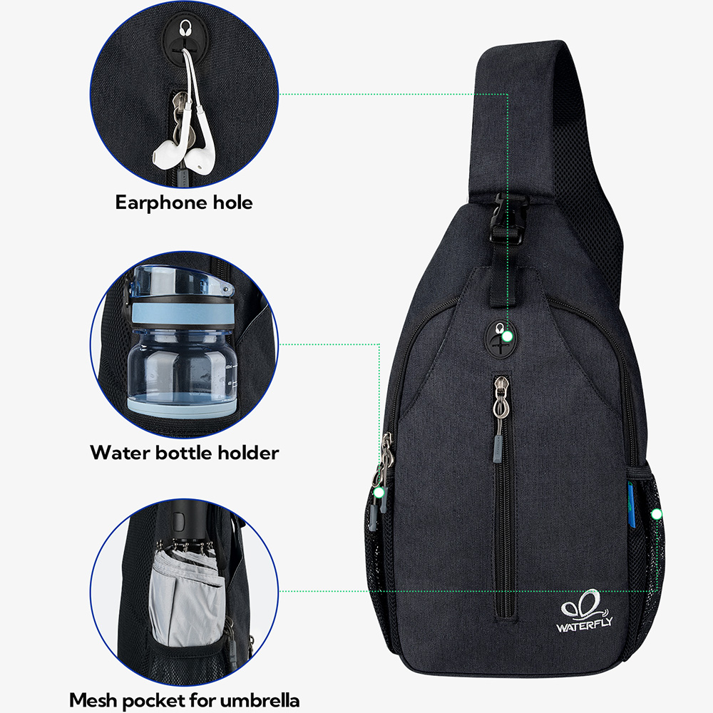 WATERFLY Crossbody Sling Bag C - Laptop Accessories Women 评论和价格