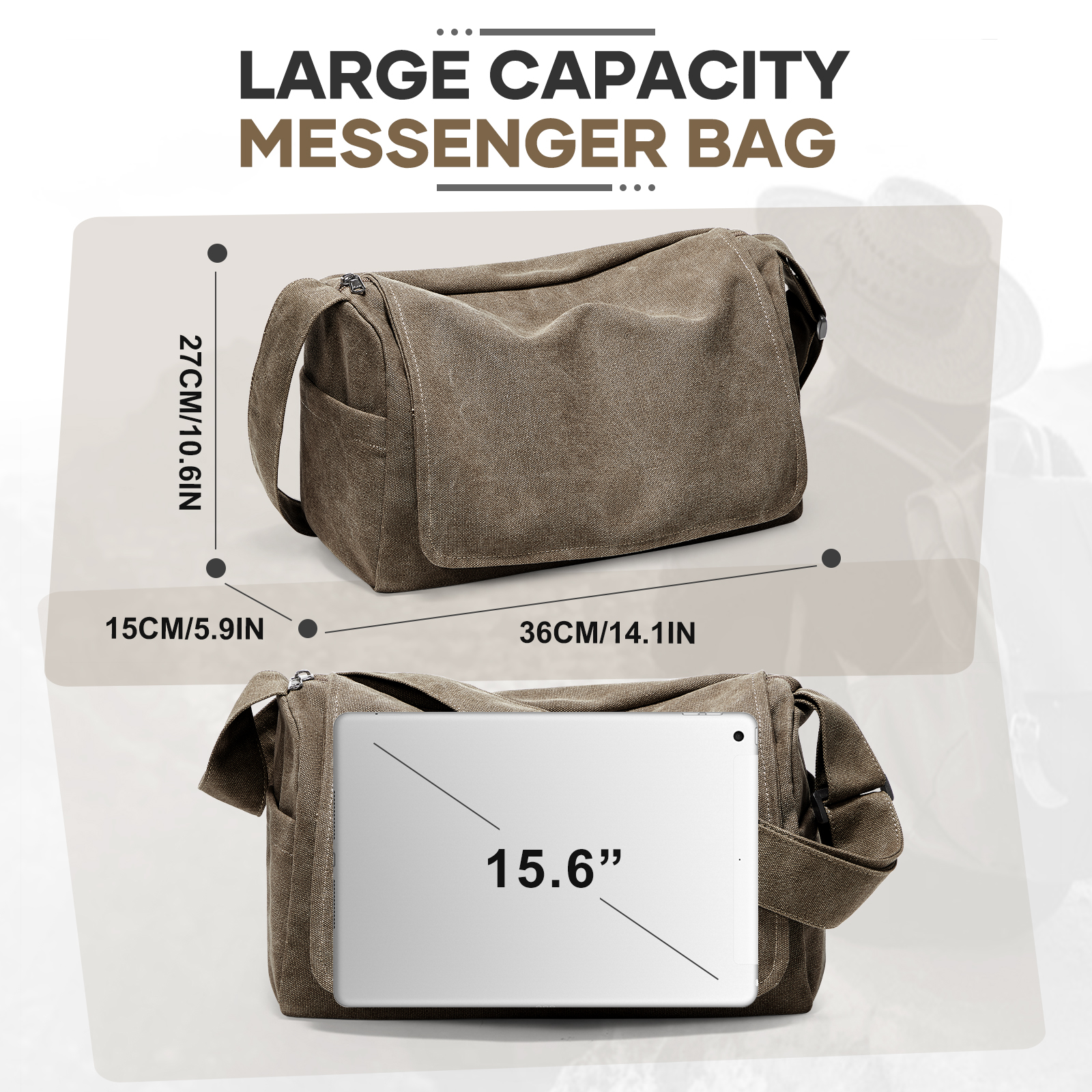 Vintage Men's Shoulder Bag Mes - Laptop Accessories Box 评论和价格