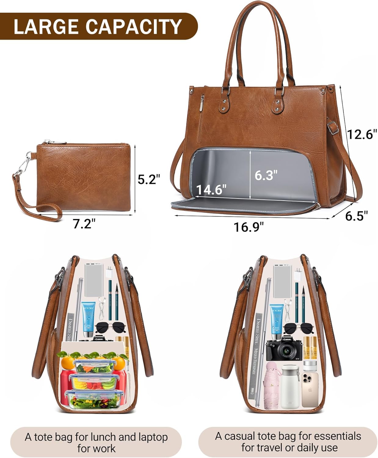 2 in 1 Laptop Tote Bag with In - Laptop Accessories Box 评论和价格