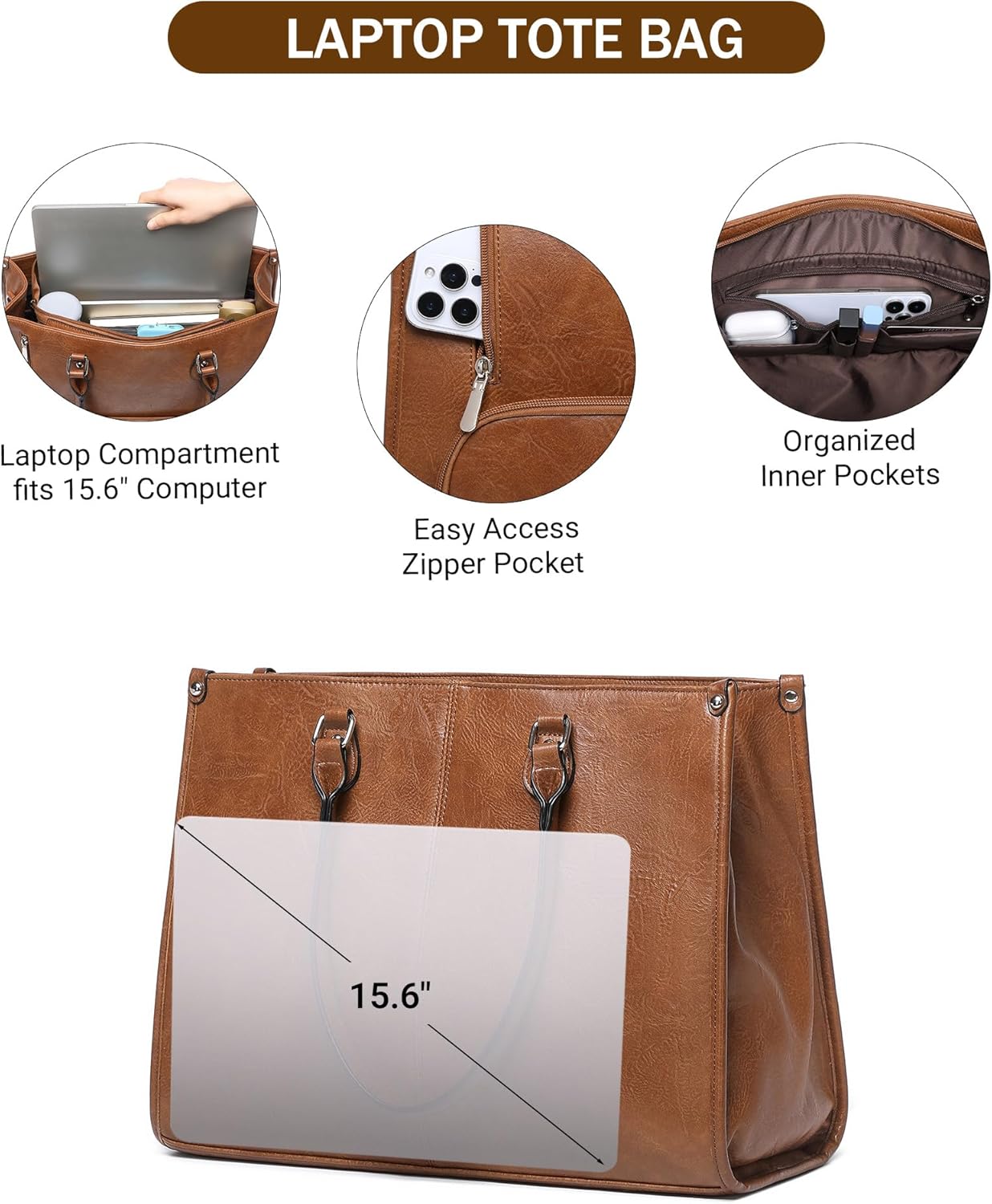 2 in 1 Laptop Tote Bag with In - Laptop Accessories Box 评论和价格