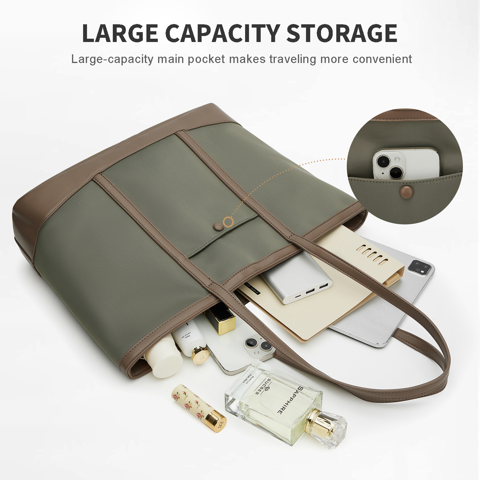 Women Large Shoulder Bag, Zipp - Laptop Accessories Box 评论和价格