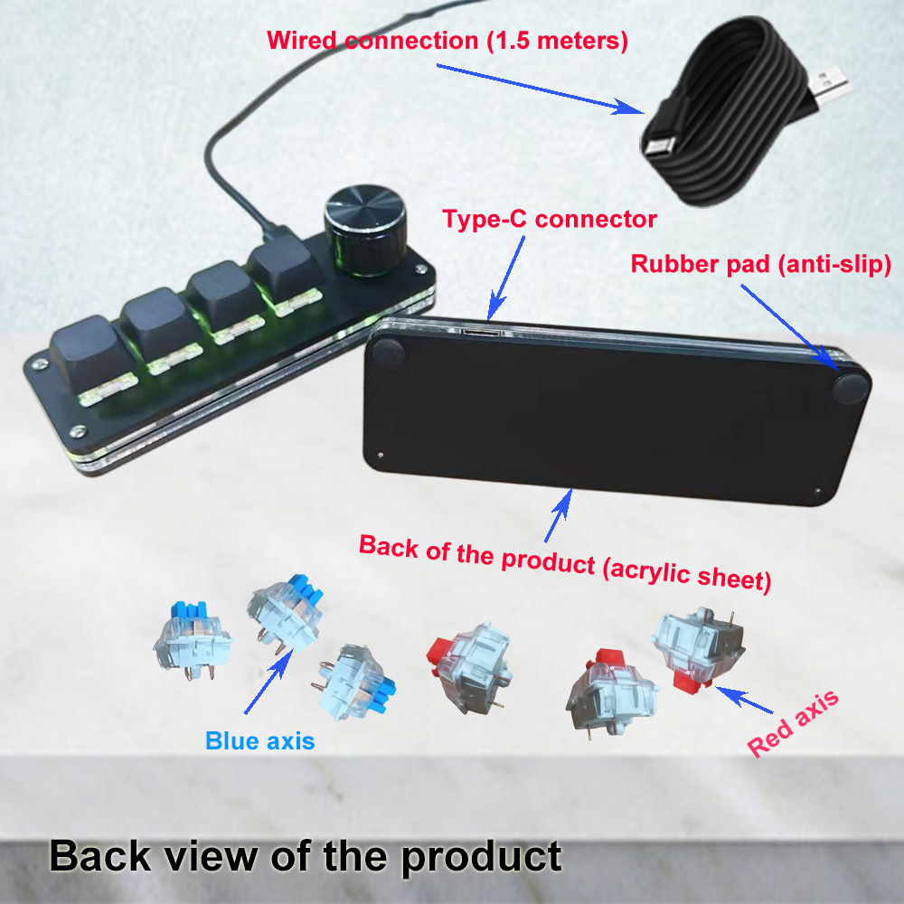4-key mini mechanical keyboard - Laptop Accessories Uk 评论和价格