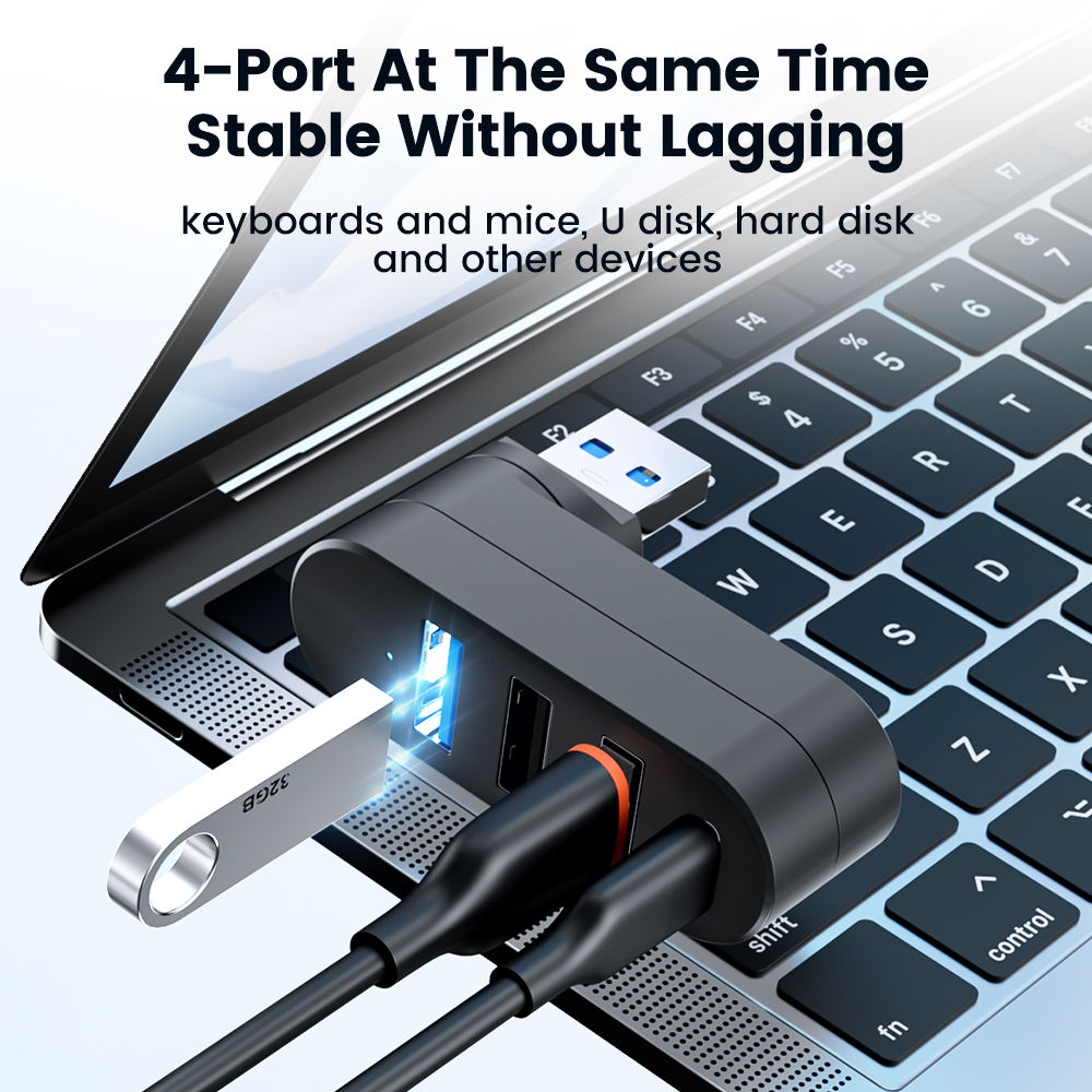 4 In 1 USB 3.0 Hub 180 Degree  - Laptop Accessories Hub 评论和价格