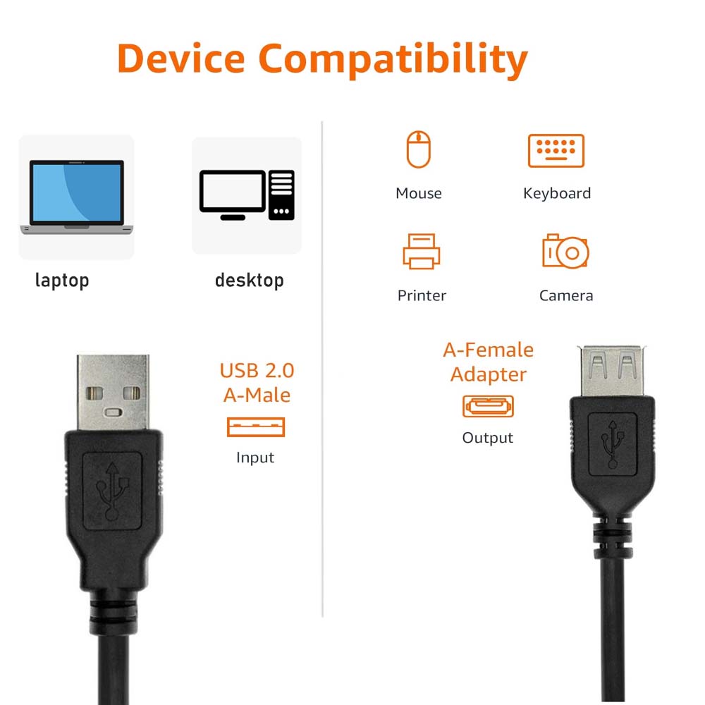 Short USB 2.0 Extension Cable  - Laptop Accessories Women 评论和价格