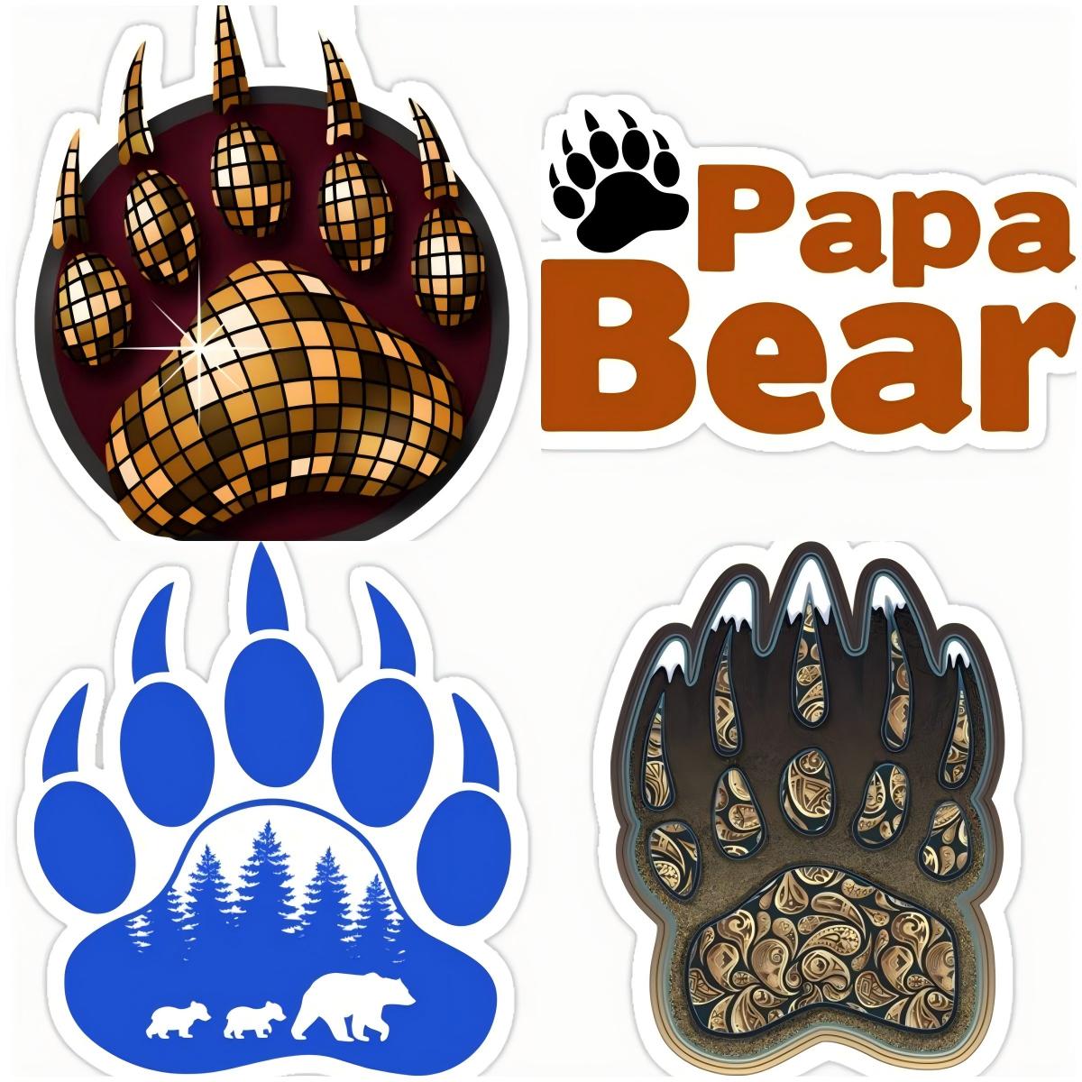 Papa Bear Print  Car Sticker D - Laptop Accessories 3D Print 评论和价格