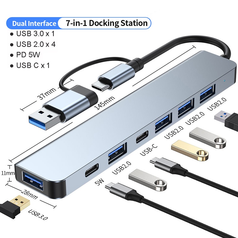 7 In 1 USB C Extender Adapter  - Laptop Accessories Hub 评论和价格