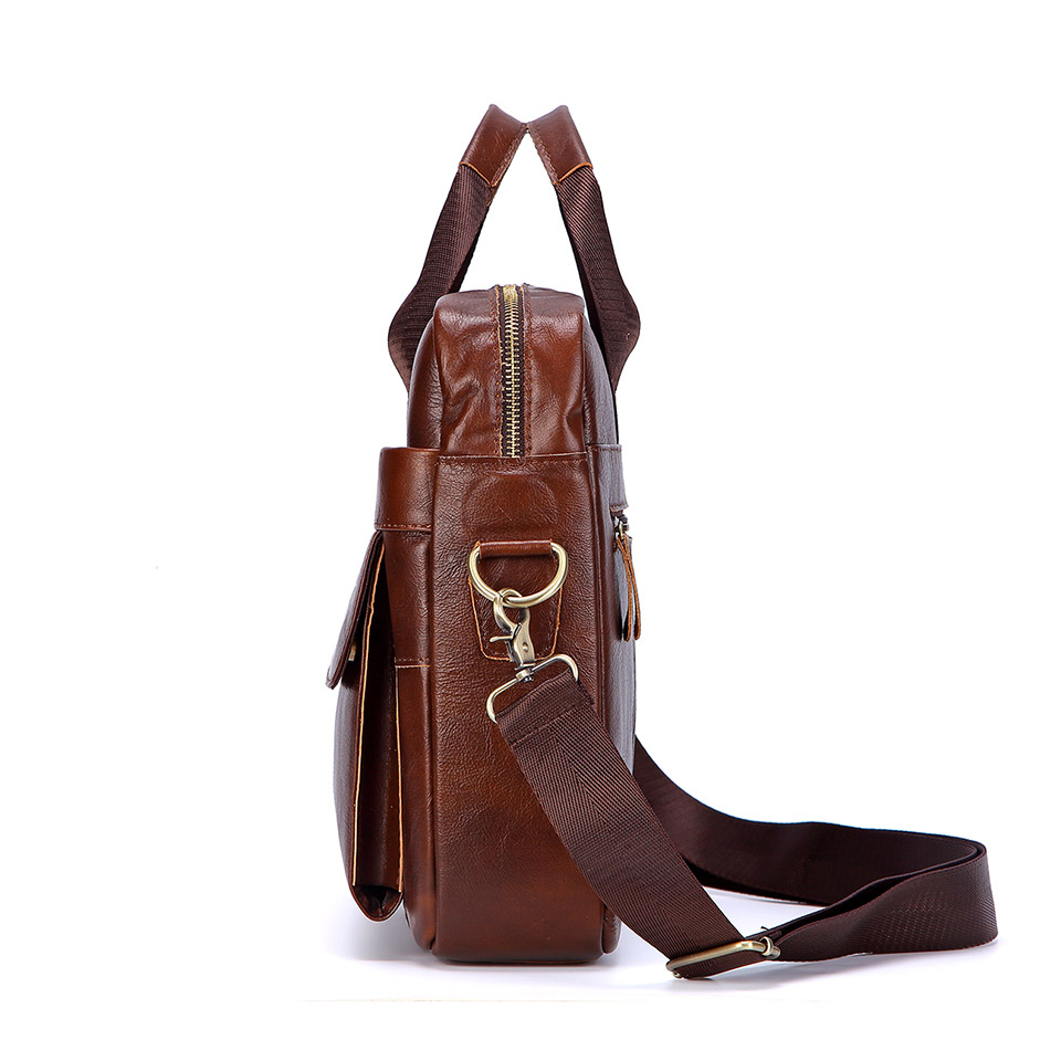 Men Genuine Leather Handbag Fa - Laptop Accessories Box 评论和价格