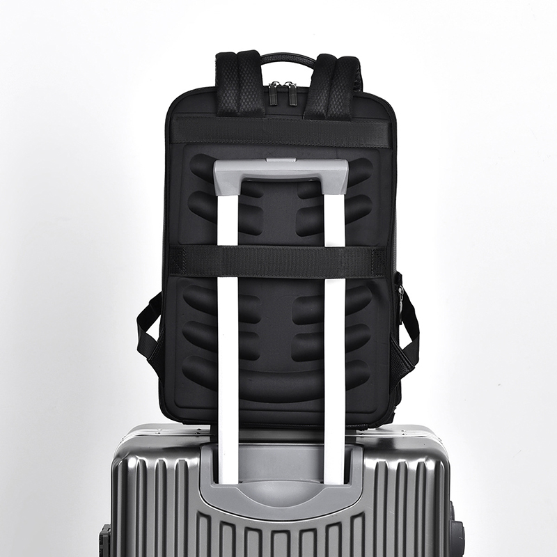 PU Leather Men's Backpack USB  - Laptop Accessories Box 评论和价格