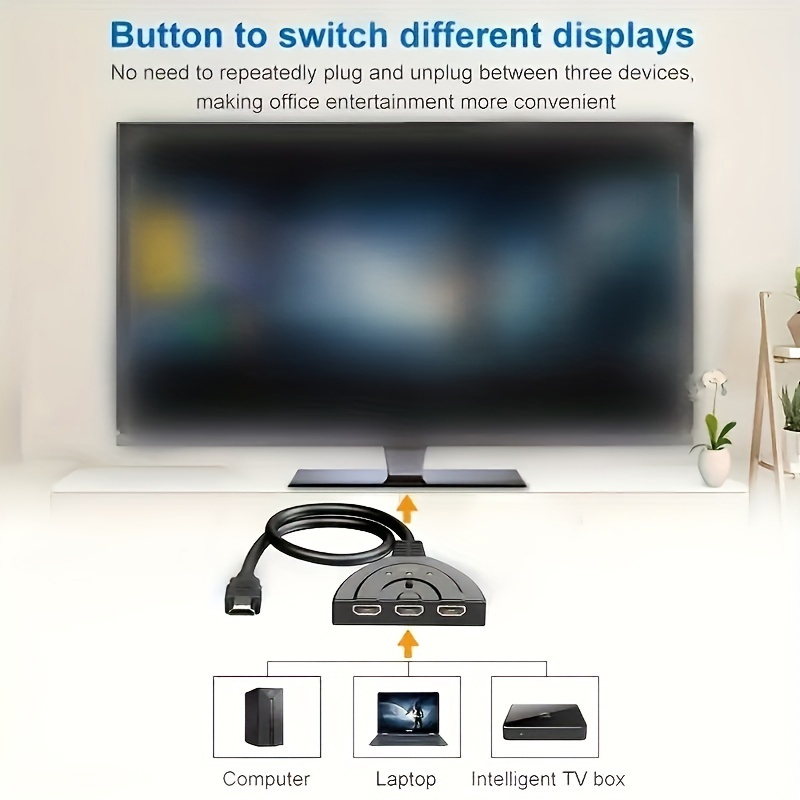 4K*2K 3 Port HDTV-compatible S - Laptop Accessories Hub 评论和价格