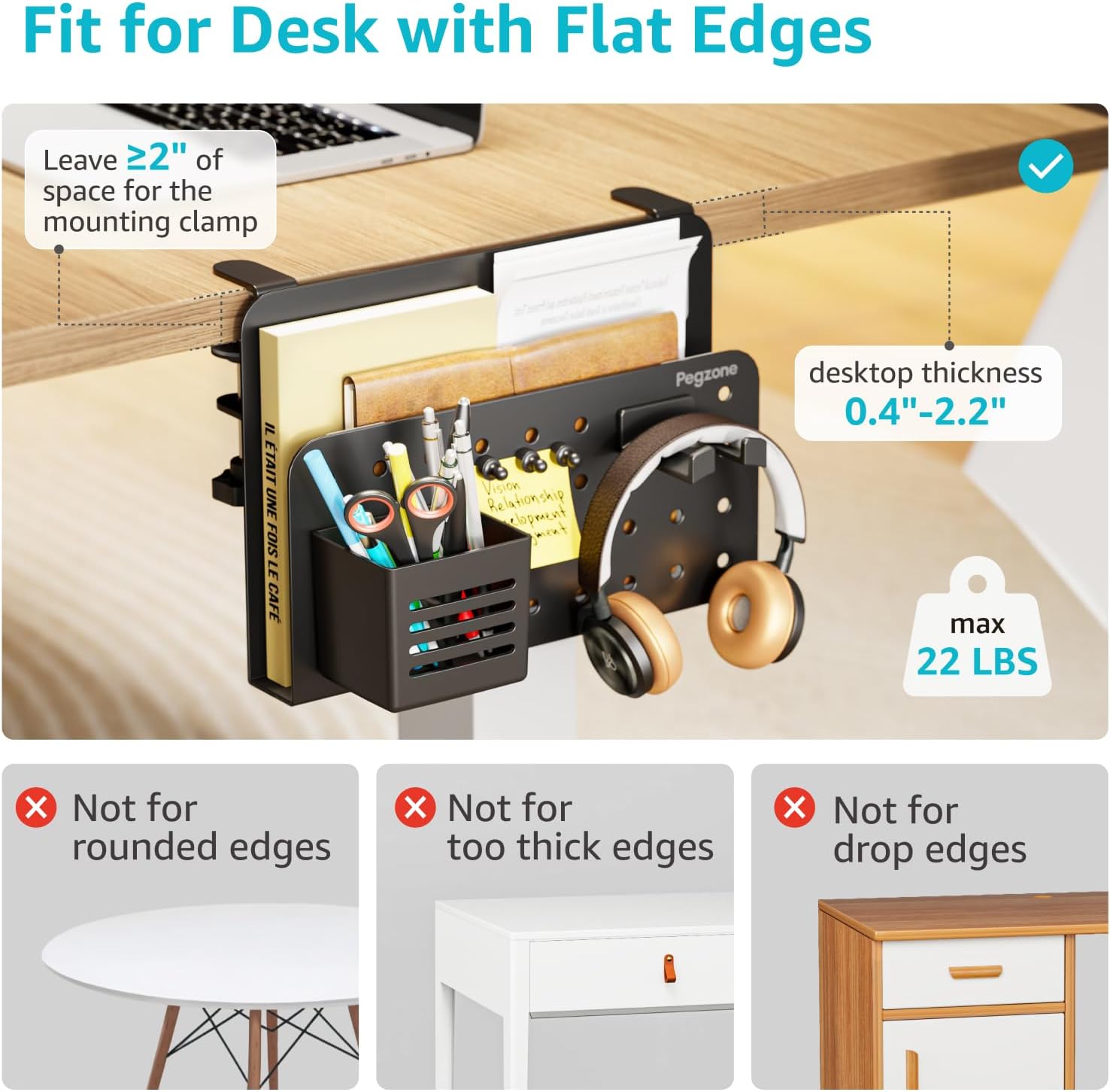 Desk Side Storage Organizer, N - Laptop Accessories Images 评论和价格