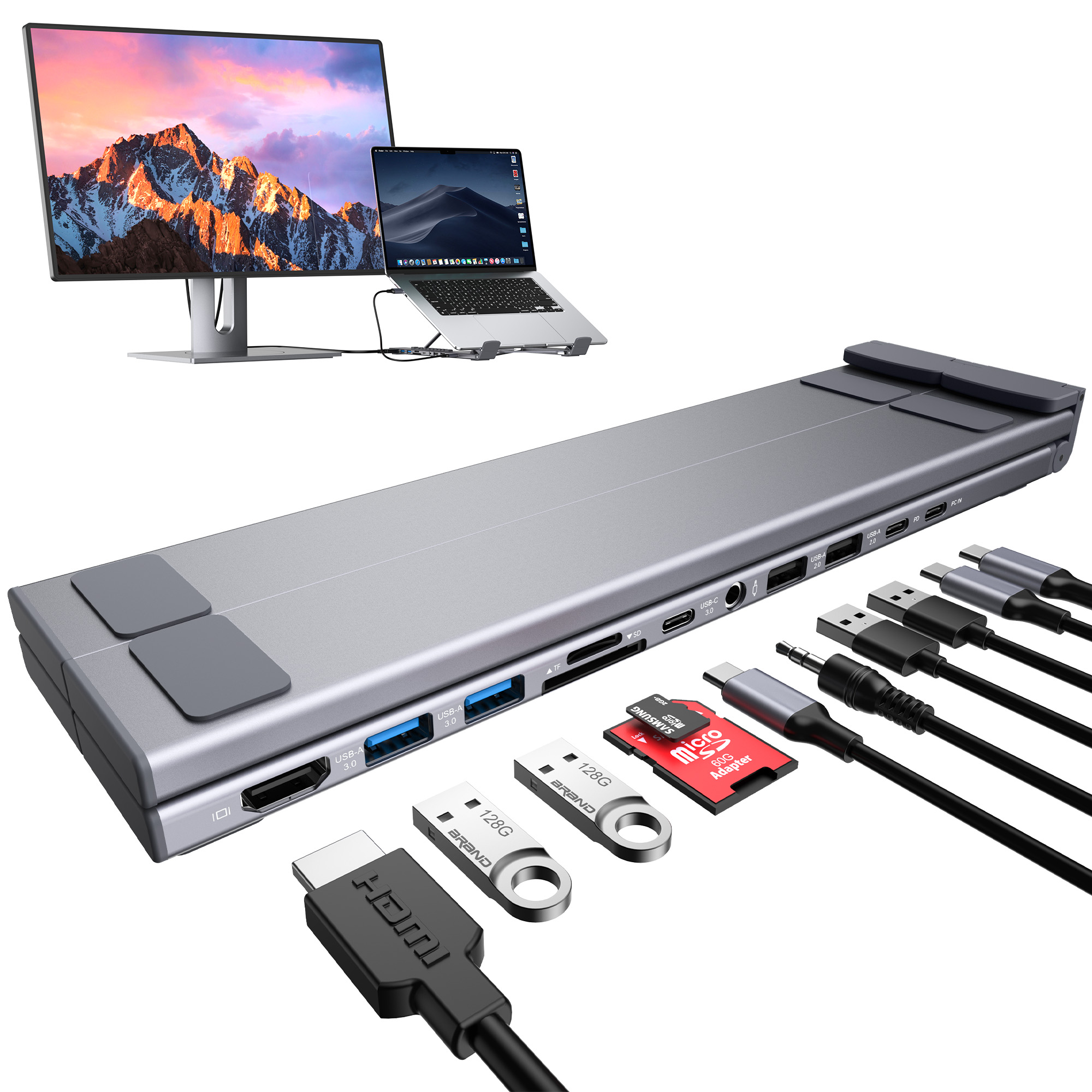 Laptop Docking Station 11 in 1 - Laptop Accessories Hub 评论和价格