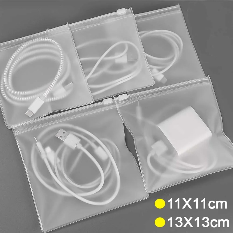 10-1PCS Clear Zipper Pouches P - Cable Management Bag 评论和价格