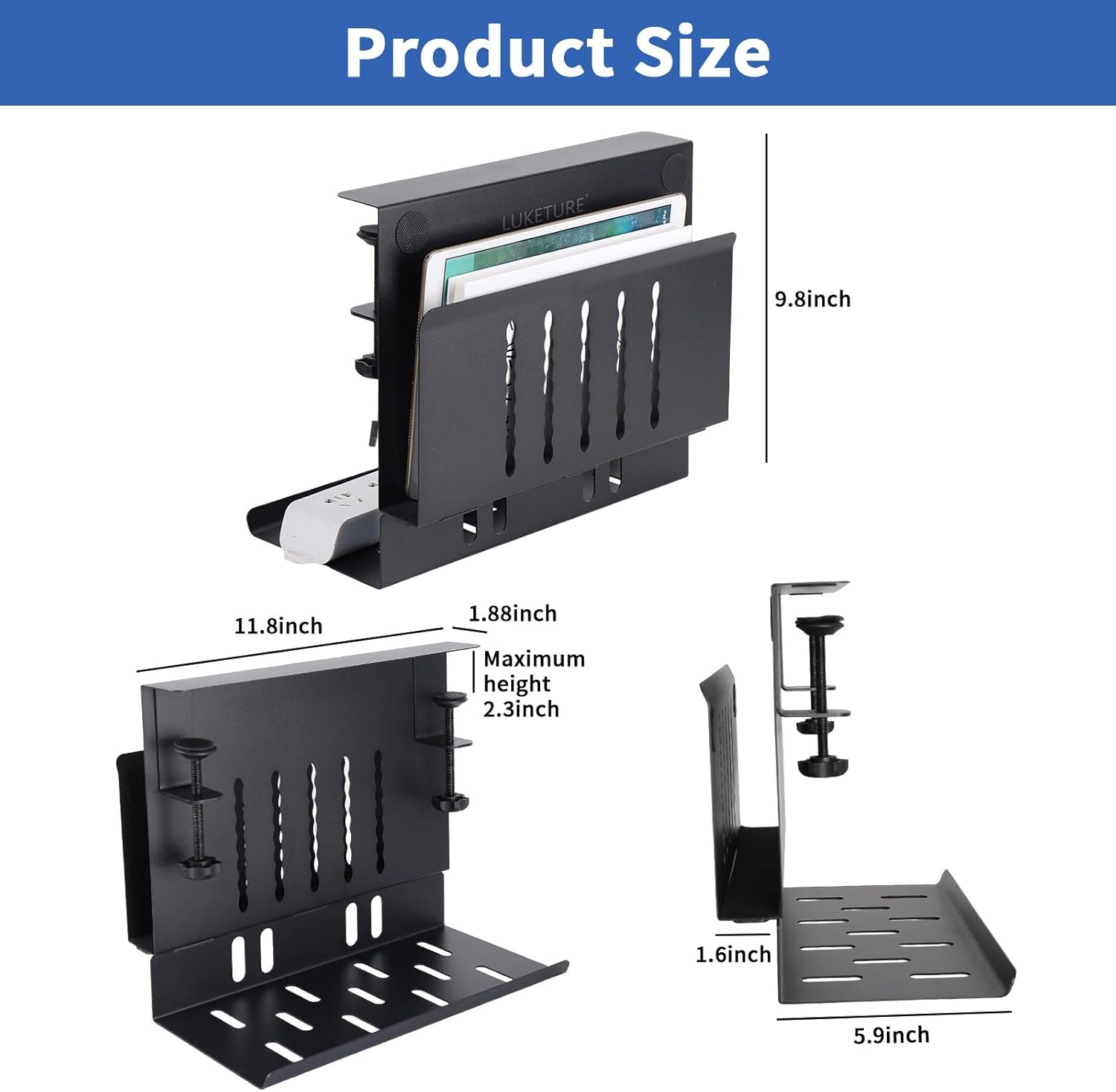 Desk Side Laptop Holder with C - Laptop Accessories Images 评论和价格