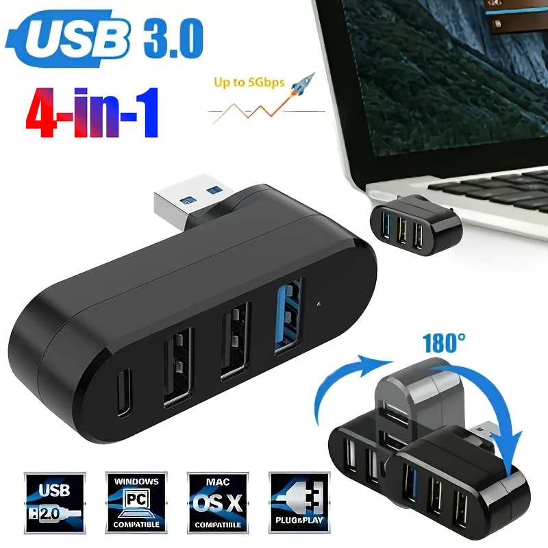 USB 3.0 Power Adapter 180° Rot - Usb C Docking Hub 评论和价格