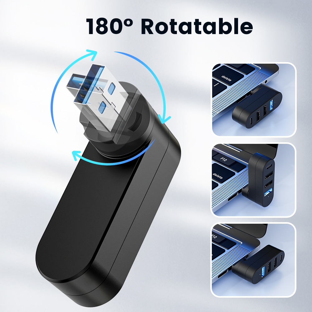 USB 3.0 Power Adapter 180° Rot - Usb C Docking Hub 评论和价格
