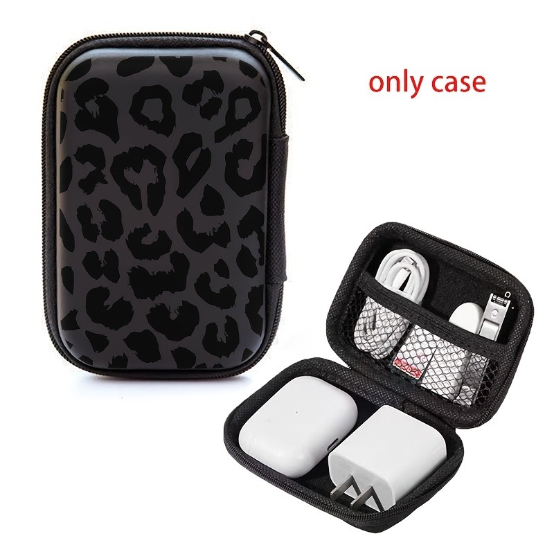 Black Leopard Print EVA Hard S - Cable Management Bag 评论和价格