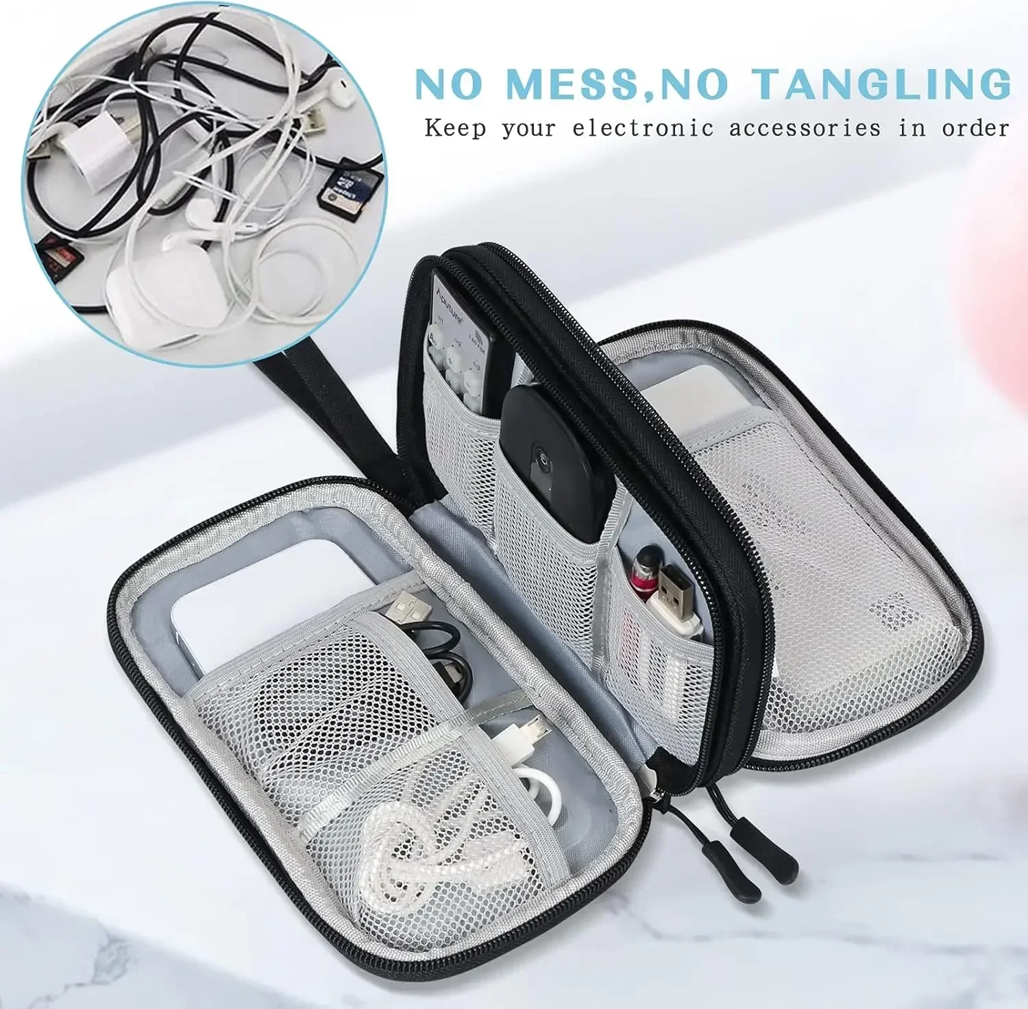 Travel Cable Bag Portable Digi - Cable Management Bag 评论和价格