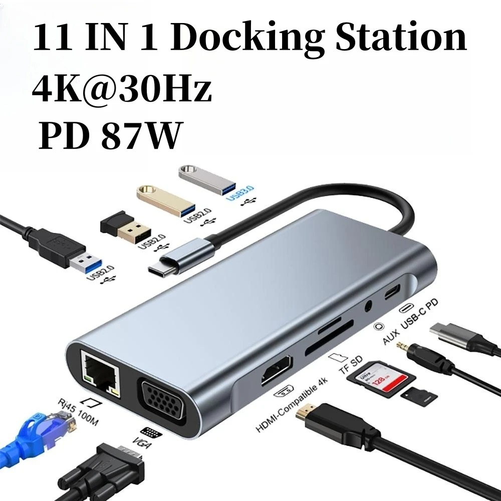 4/7/8/11in1 Docking Hub 4K USB - Usb C Docking Hub 评论和价格