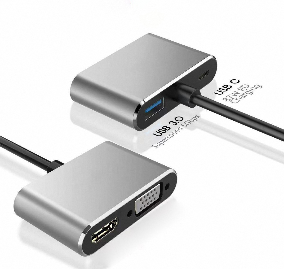 4K USB Type C to VGA 1080P USB - Usb C Docking Hub 评论和价格