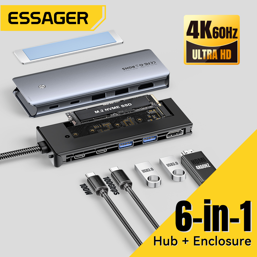 Essager USB C Hub With M.2 SSD - Usb C Docking Hub 评论和价格