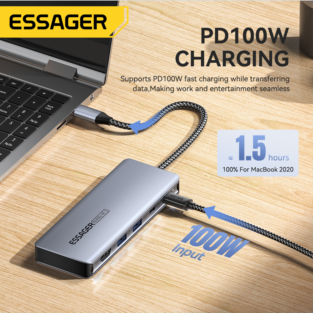 Essager USB C Hub With M.2 SSD - Usb C Docking Hub 评论和价格