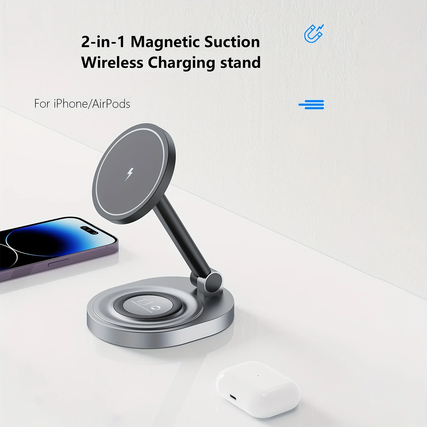 2 In 1 Magnetic Wireless Charg - Usb C Docking Hub 评论和价格