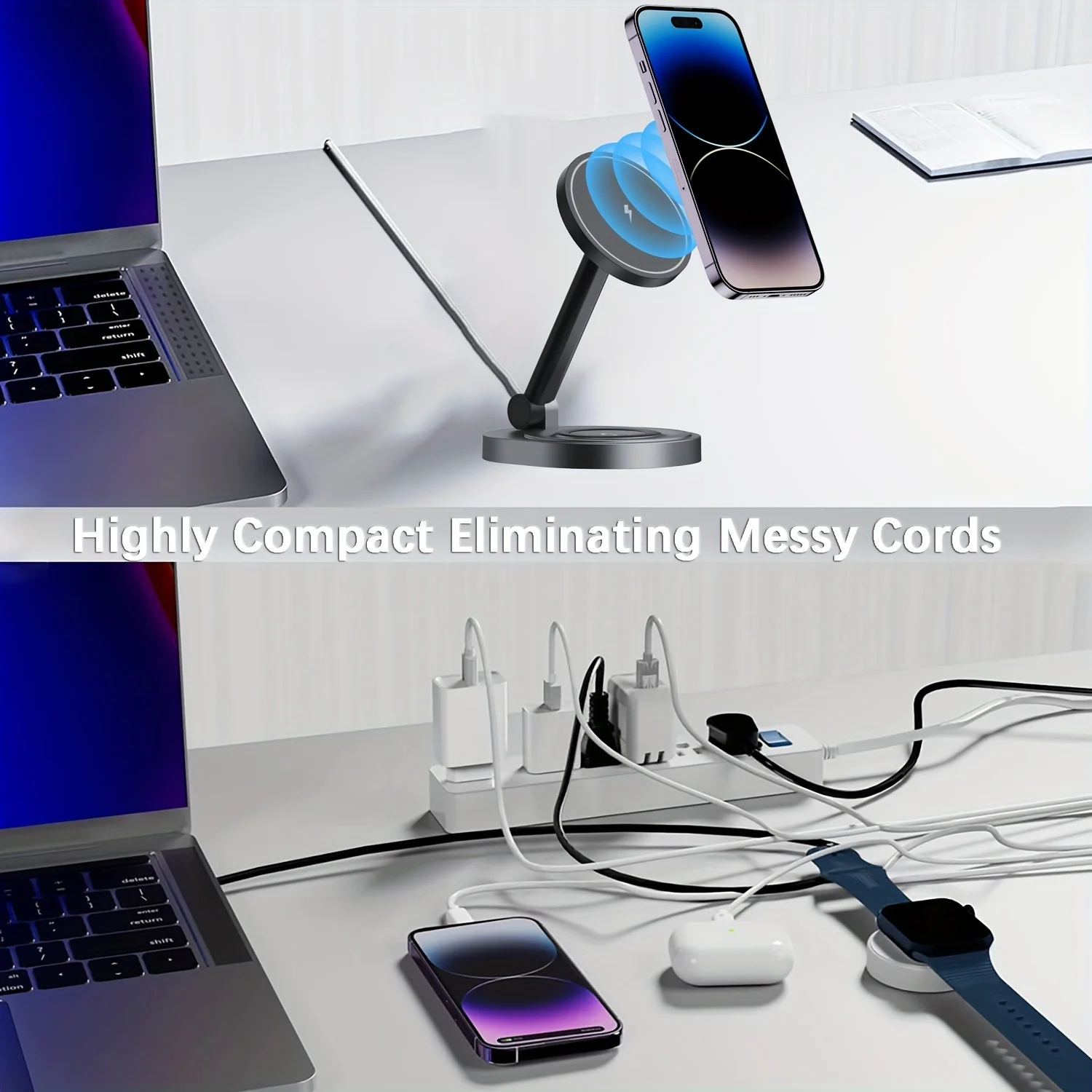 2 In 1 Magnetic Wireless Charg - Usb C Docking Hub 评论和价格