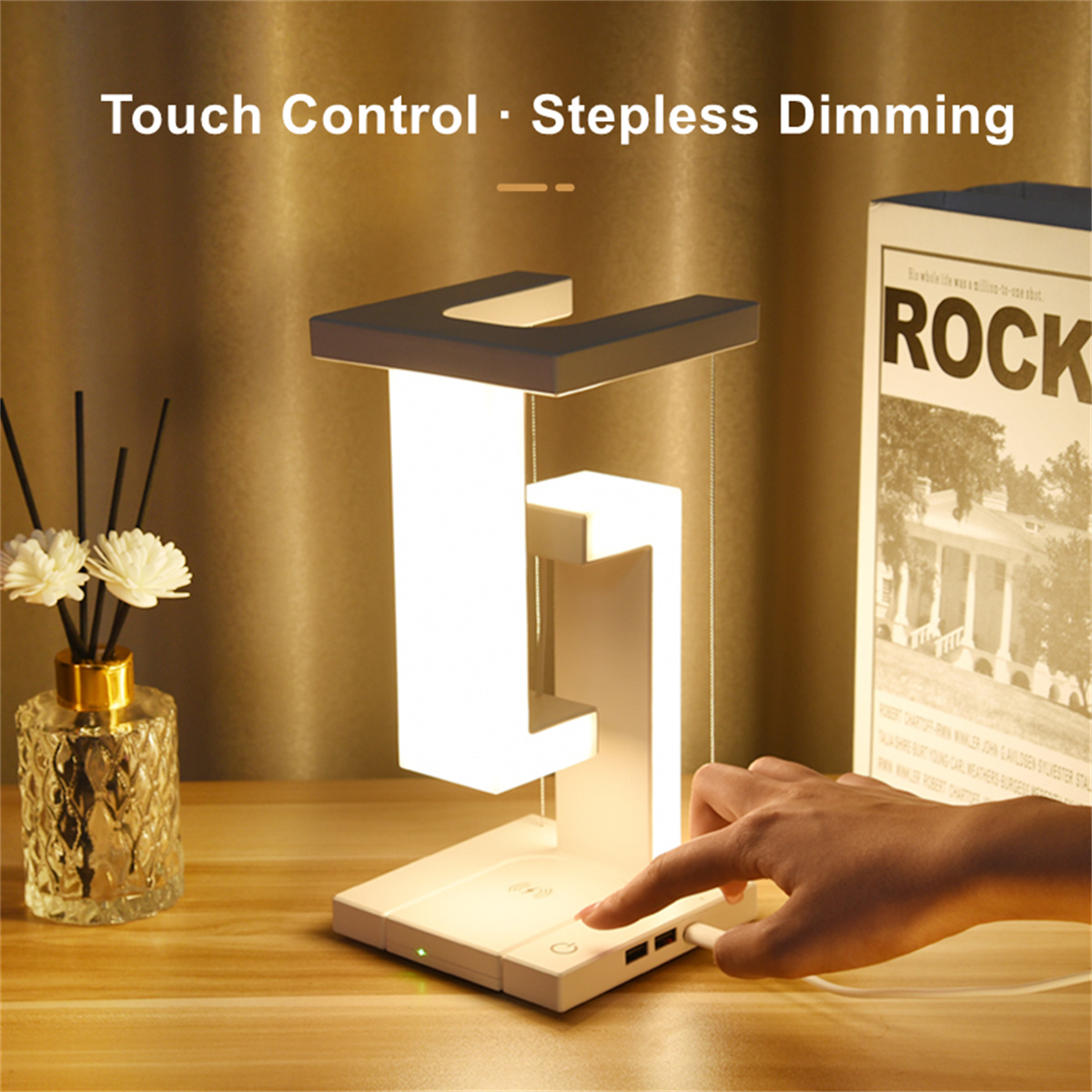 Floating Desk Lamp With Wirele - Usb C Docking Hub 评论和价格
