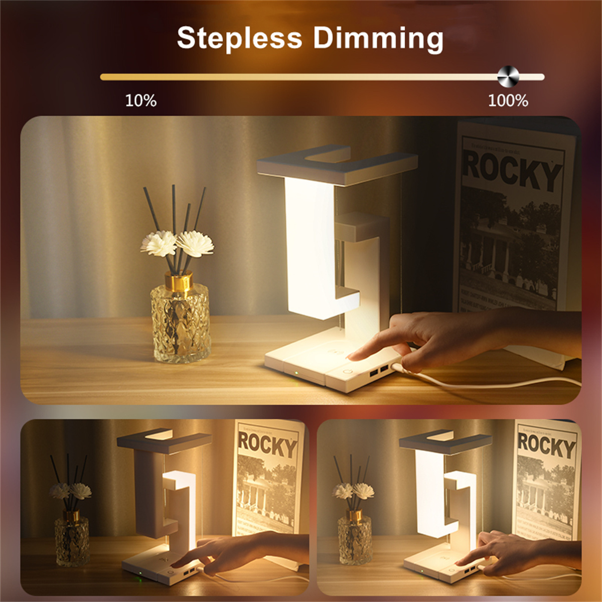 Floating Desk Lamp With Wirele - Usb C Docking Hub 评论和价格