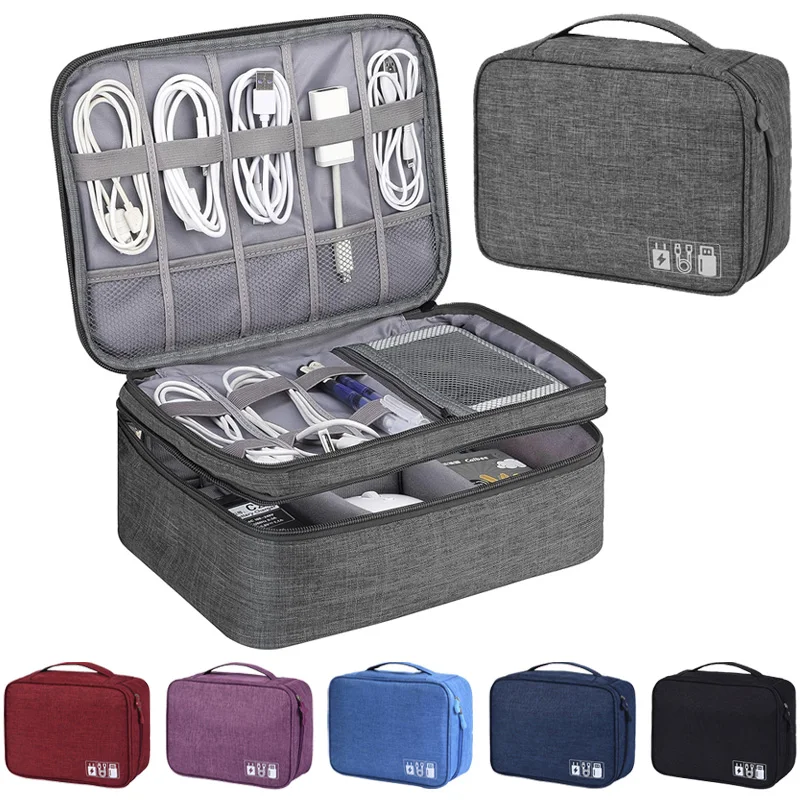 Portable USB Data Line Charger - Cable Management Bag 评论和价格