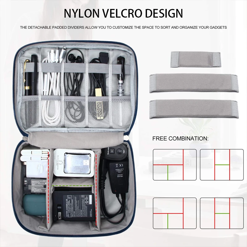 Portable USB Data Line Charger - Cable Management Bag 评论和价格