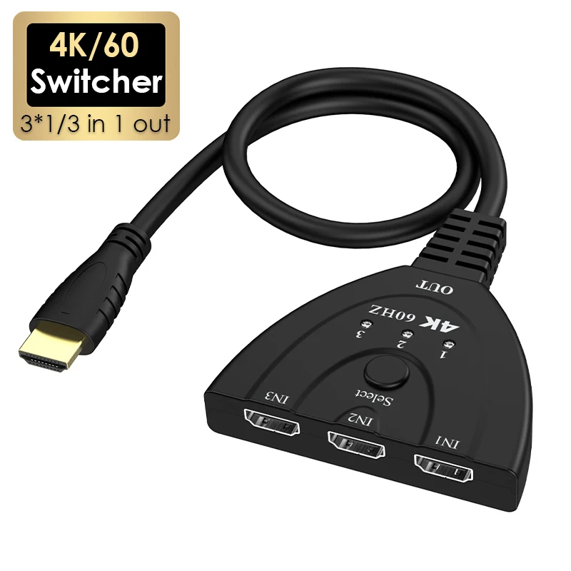 4K 60Hz 3D Mini 3 Port HD Swit - Laptop Accessories Women 评论和价格