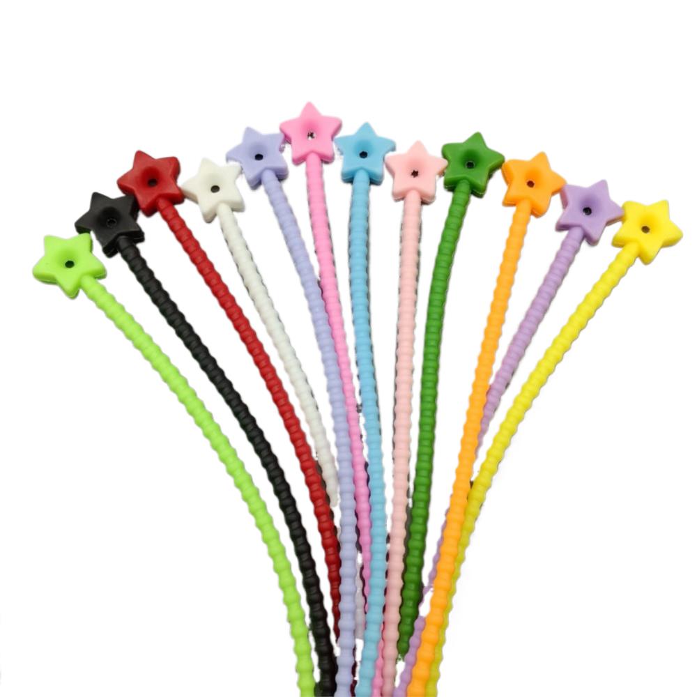 10Pcs Flower Star Silicone Cab - Cable Management Bag 评论和价格