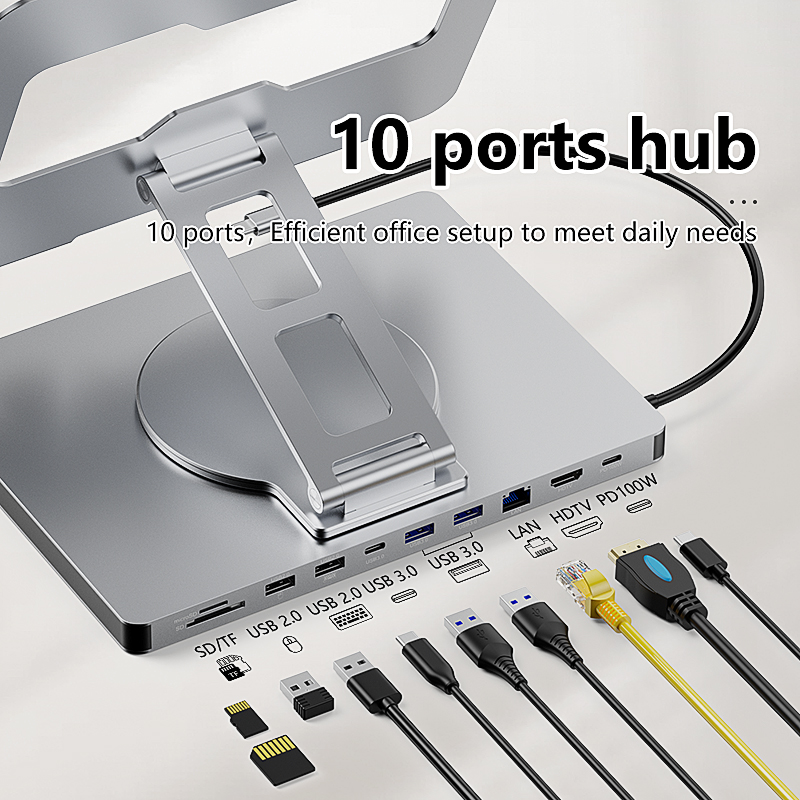 EE1 10 In 1 USB C Hub USB Hub  - Usb C Docking Hub 评论和价格